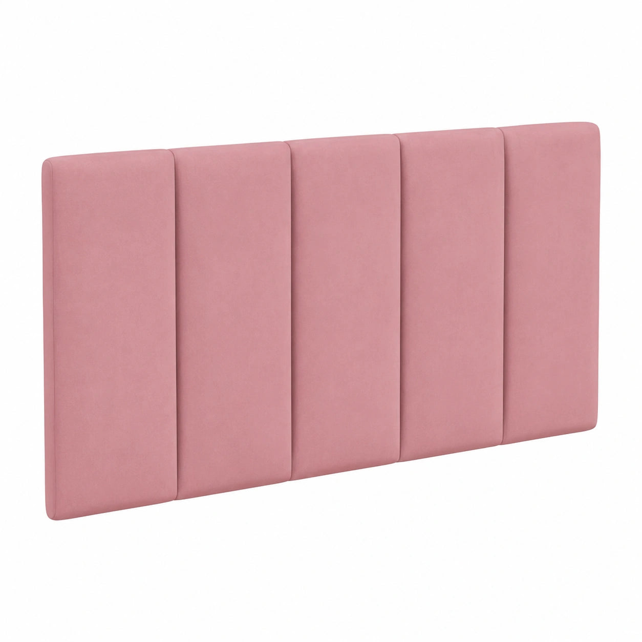 Cabecero Acolchado Hanko de Terciopelo Rosa 90 cm para Dormitorio