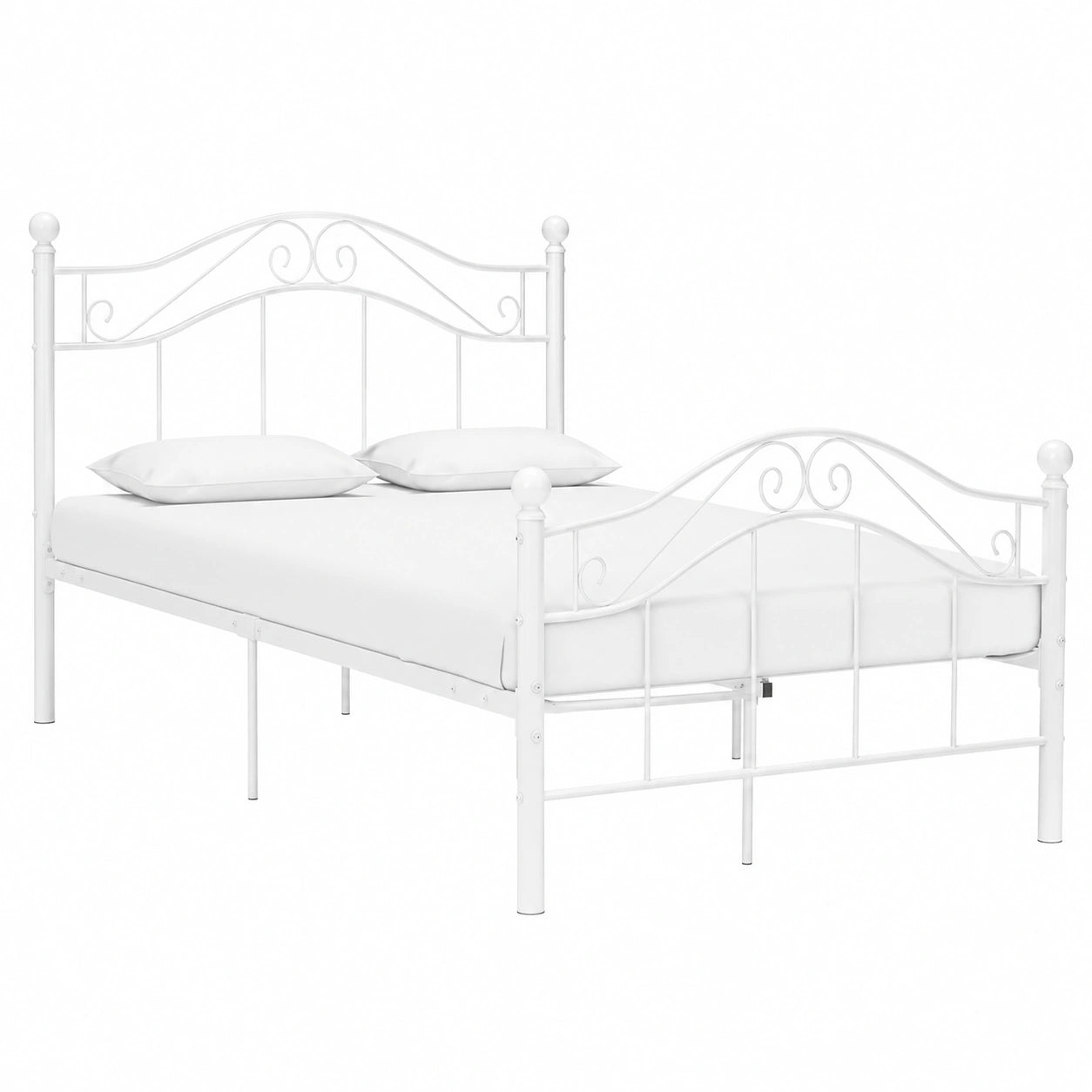 Estructura de Cama Homgoday Metálica Blanca 120x200 cm para Dormitorio