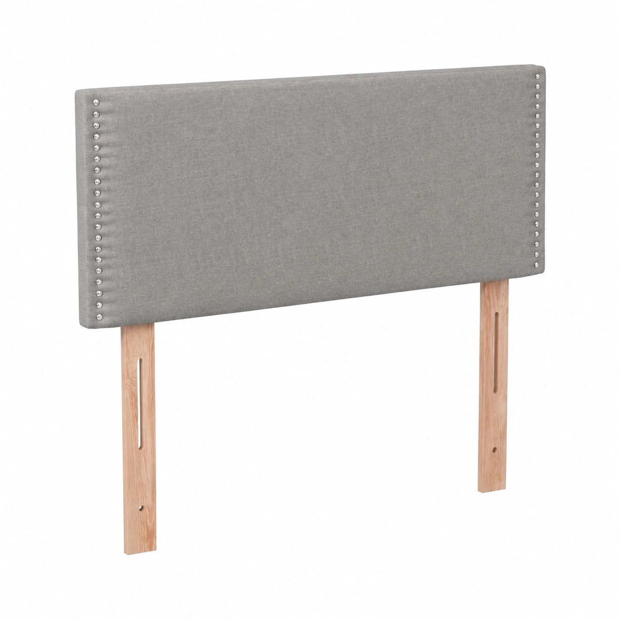 Cabecero Tapizado Antimanchas para Cama, Protector Elástico, Tela Gris Claro, 90x5x78/88 cm