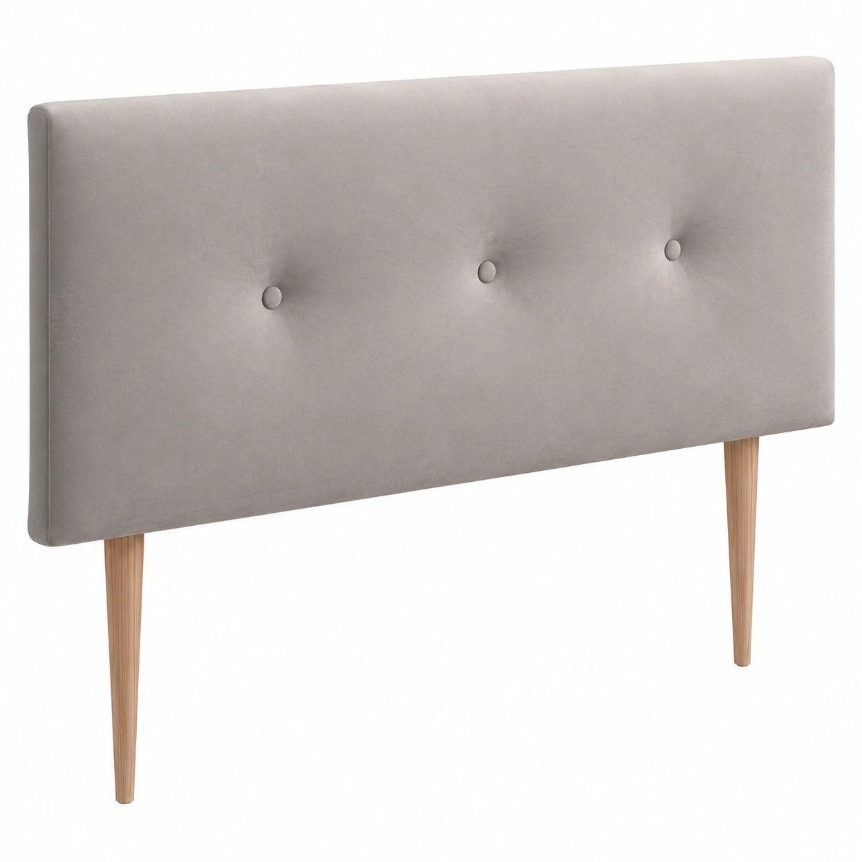 Cabecero de Terciopelo Beige con Botones, 160 cm, Estilo Moderno y Elegante