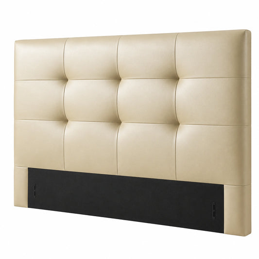 Cabecero Tapizado de Polipiel Blanco para Cama 150, Modelo Texass, DecorQUALITY