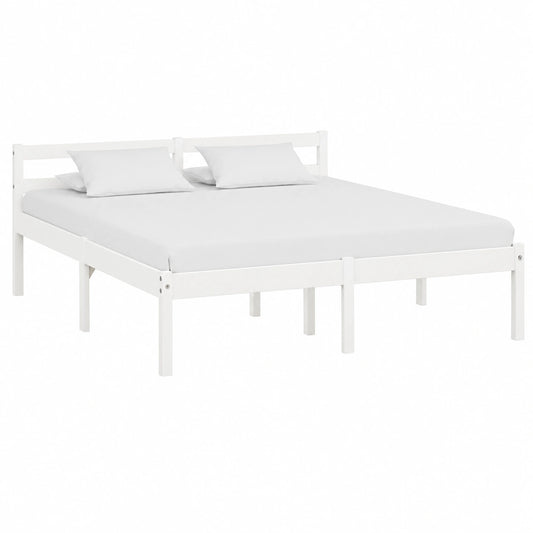 Cama Moderna de Madera de Pino 160x200 cm con Somier de Láminas