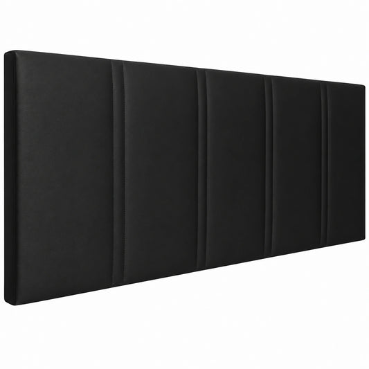 Cabecero Tapizado en Polipiel Negra para Cama 150/160 cm, 155x55x3cm