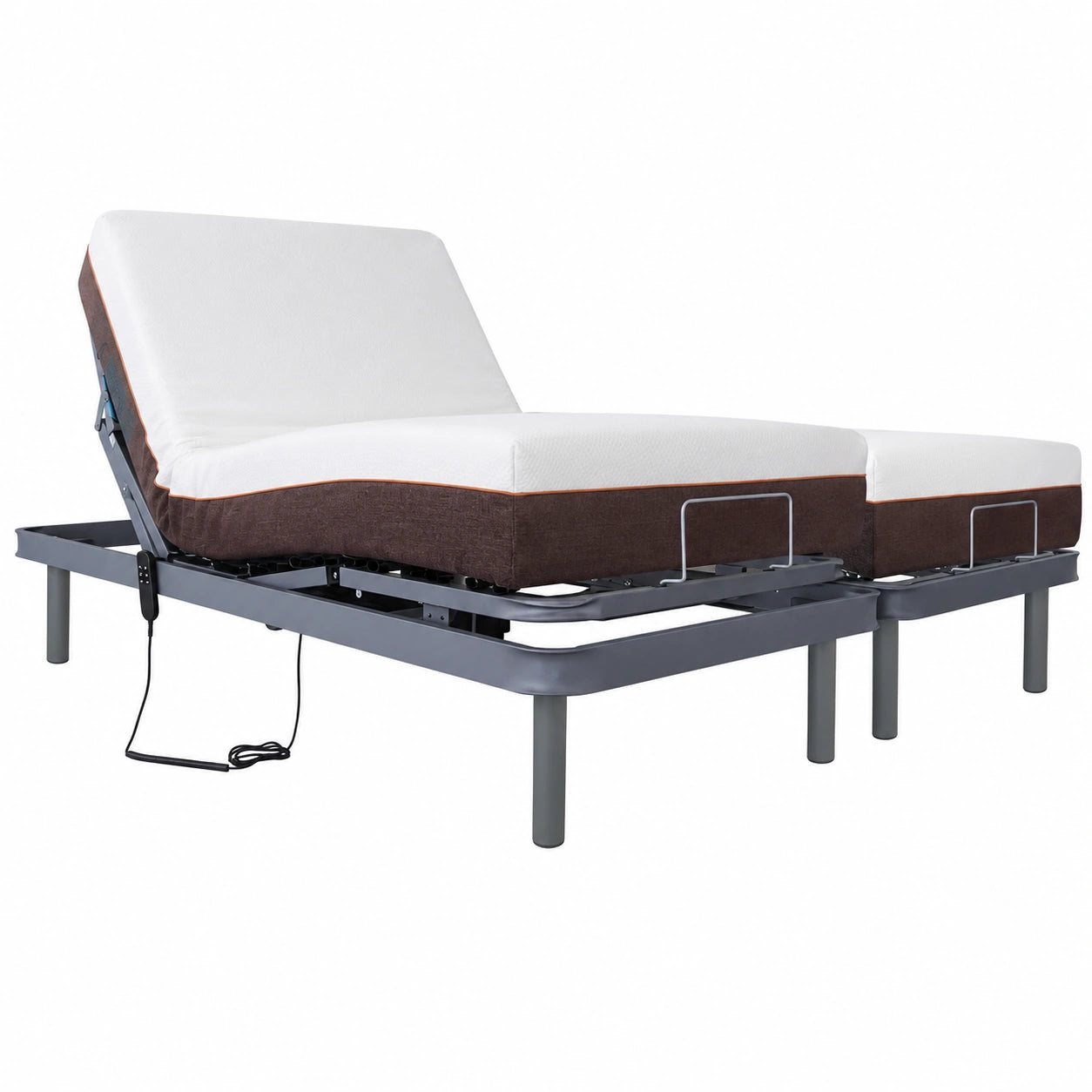 Cama Articulada Reforzada 150x190 cm con Colchón Viscoelástico y Mando