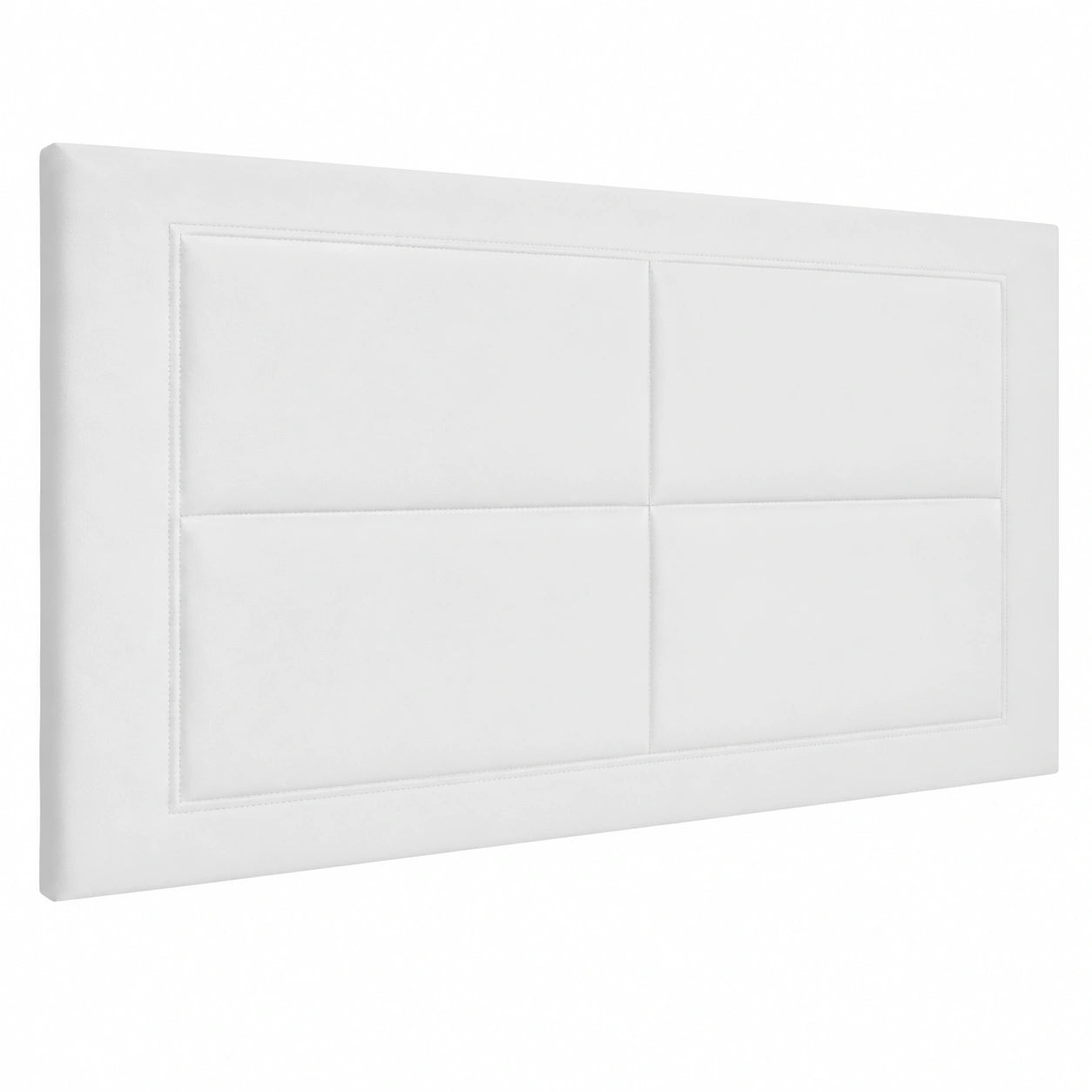 Cabecero de Cama Zoe Tapizado en Polipiel Blanca 110x55 cm para Cama de 105 cm