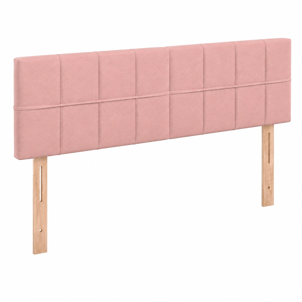 Cabecero Tapizado con LED para Cama de Matrimonio de Terciopelo Rosa, 144x5x78/88 cm