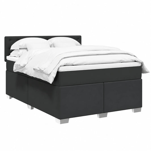 Cama Moderna de Piel Sintética con Colchón 140x200 cm - Elegante y Clásica