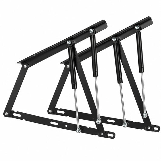 Kit de Bisagras de Doble Pistón para Canapé 180 cm - Ideal para Colchones Pesados - Incluye Amortiguadores y Tuercas