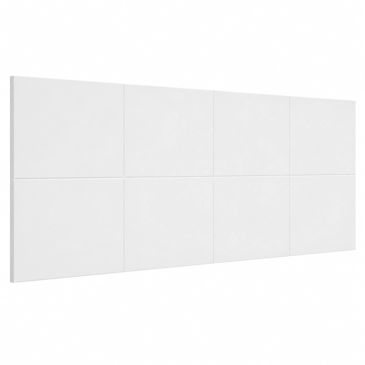 Cabecero de Madera Blanco Vintage para Cama 135 cm, Diseño Cuadriculado