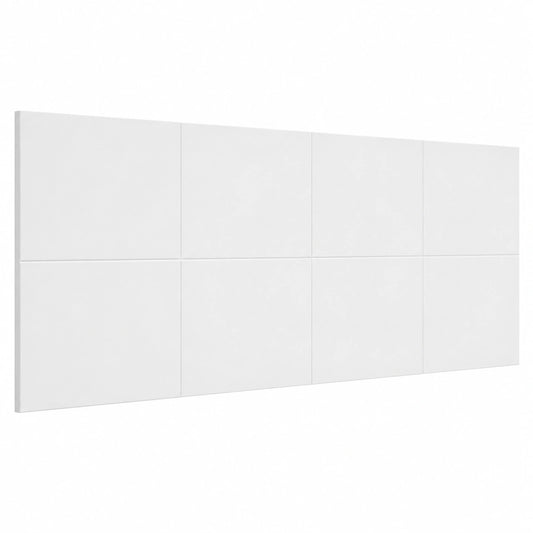 Cabecero de Madera Blanco Vintage para Cama 135 cm, Diseño Cuadriculado