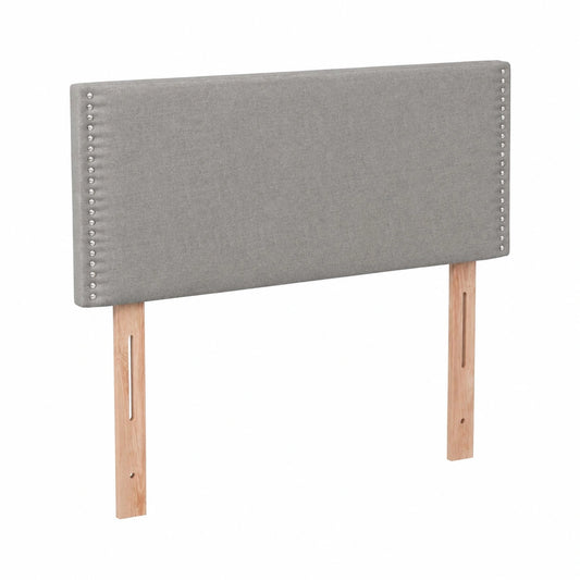 Cabecero Tapizado Antimanchas para Cama, Protector Elástico, Tela Gris Claro, 90x5x78/88 cm