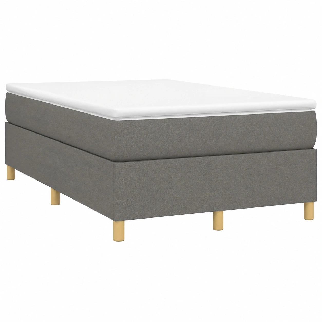 Cama Homgoday 120x200 cm, Tela Gris Oscuro, Estructura Moderna con Somier y Láminas