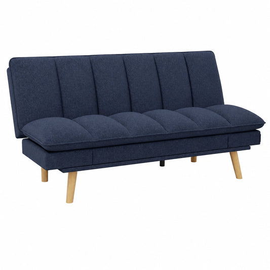Sofá Cama Nalui 3 Plazas 200cm Azul con Apertura Clic-Clac y Doble Reclinación