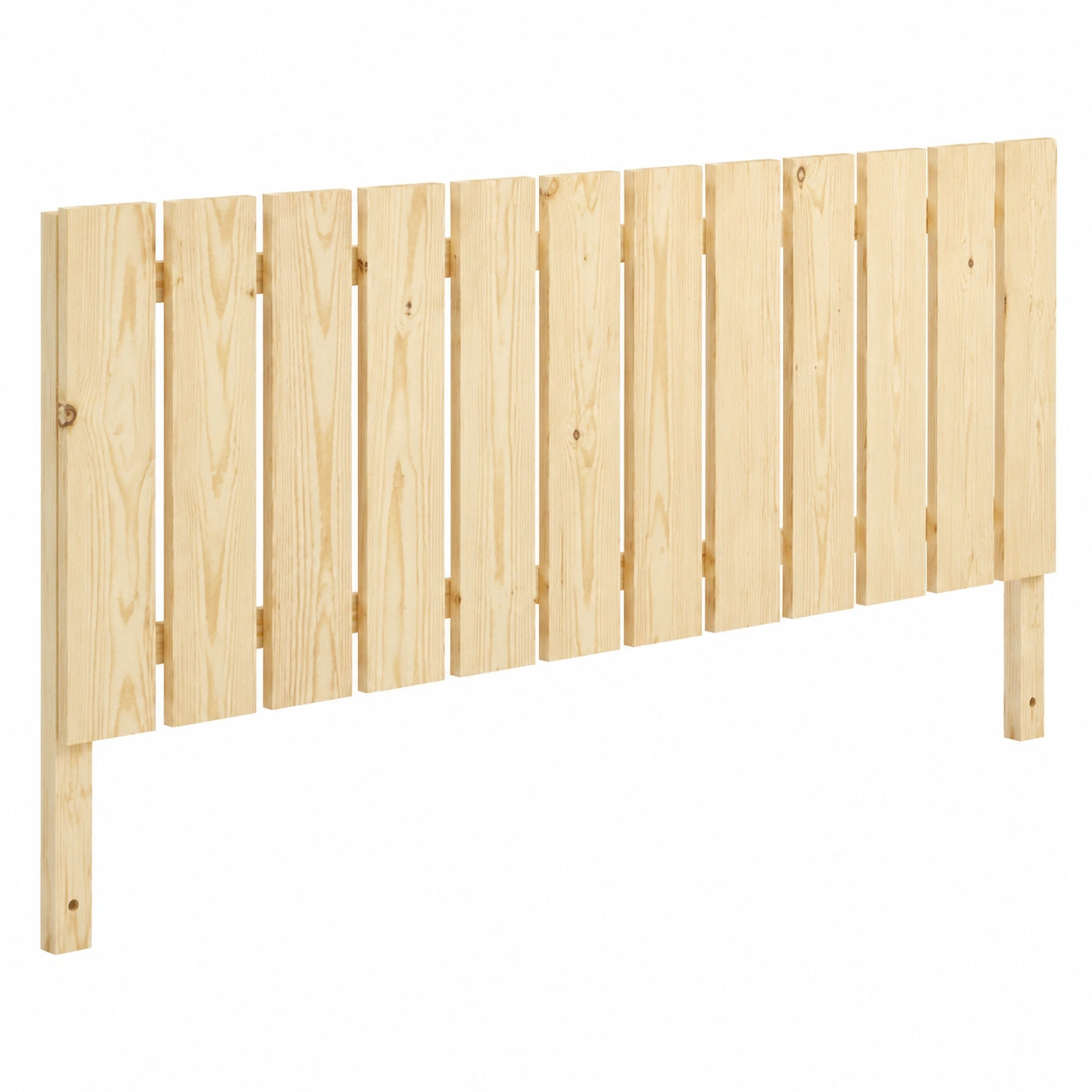 Cabecero de Madera Estilo Nórdico Córcega para Cama 135cm, Barniz Natural