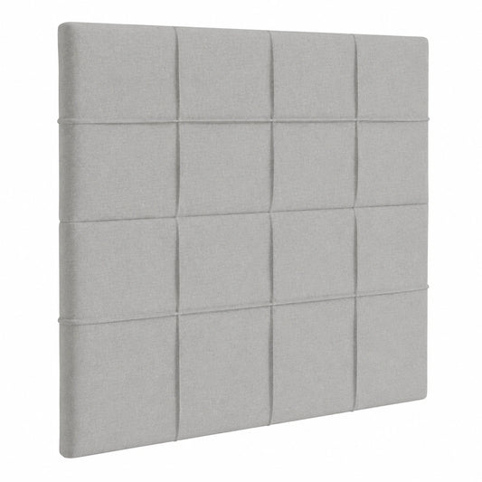 Cabecero Moderno con Luces LED para Cama, Tela Gris Claro 80x5x118/128 cm