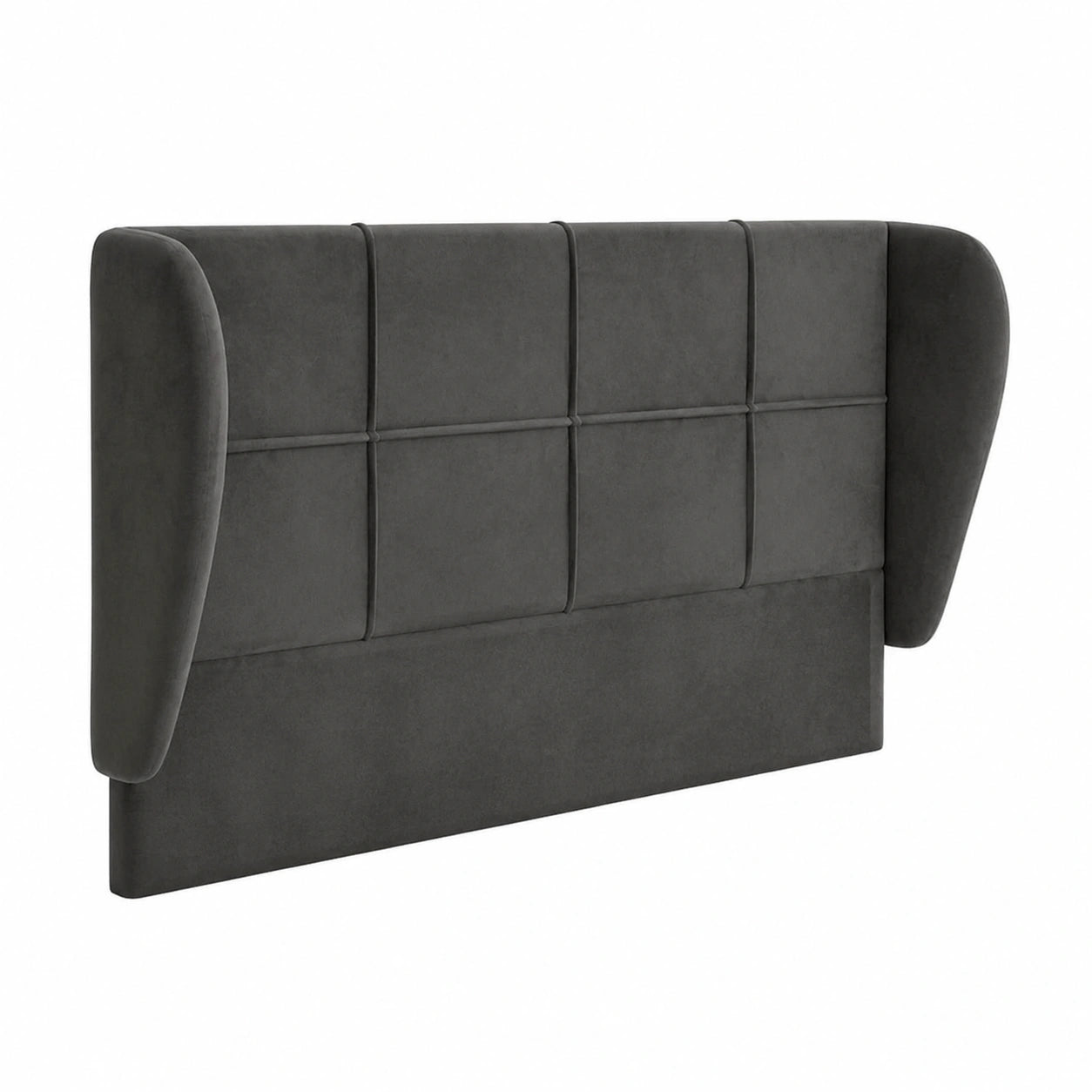 Cabecero de Terciopelo Gris Oscuro para Cama 103x23x78/88 cm