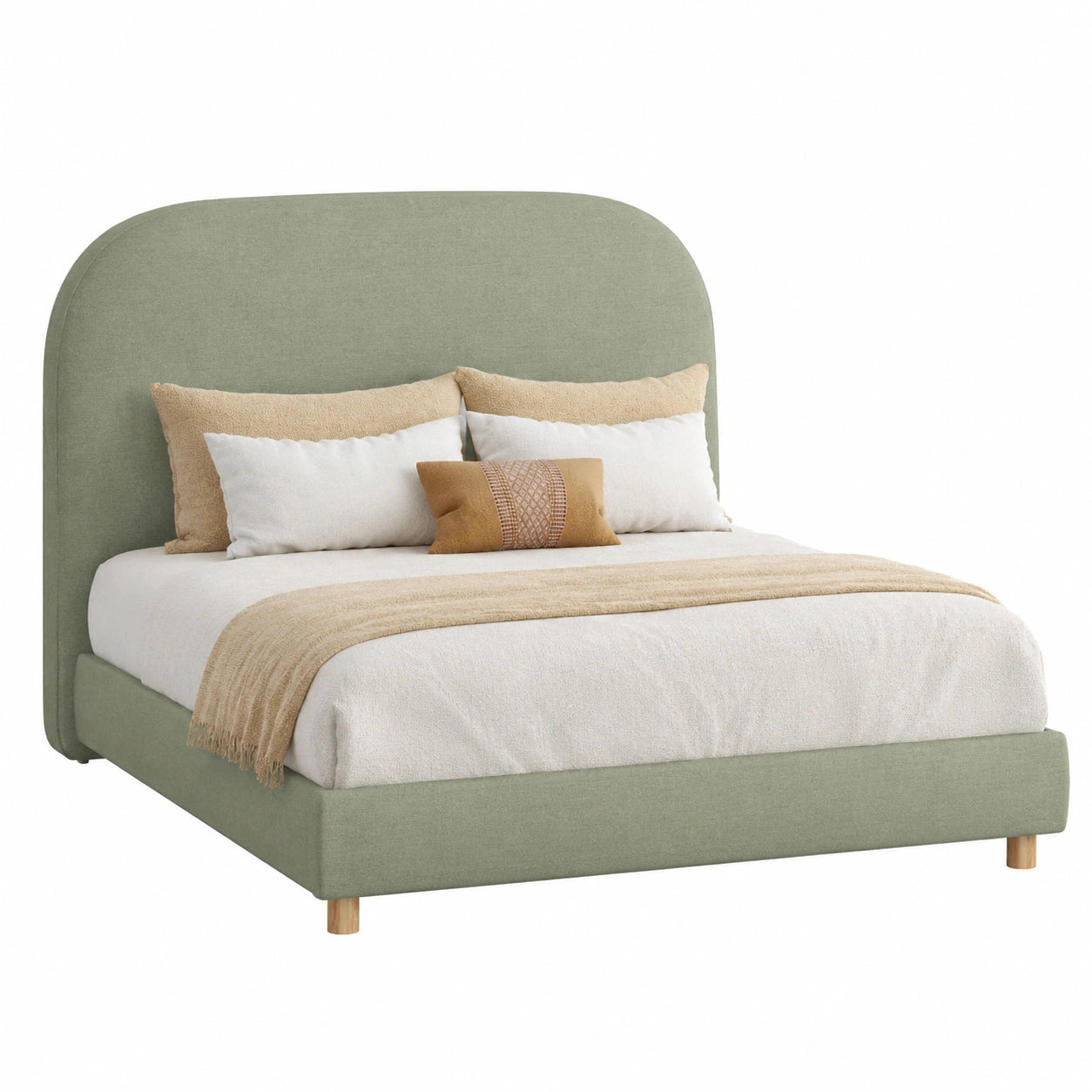 Cabecero Desenfundable Lino Verde para Cama 150cm