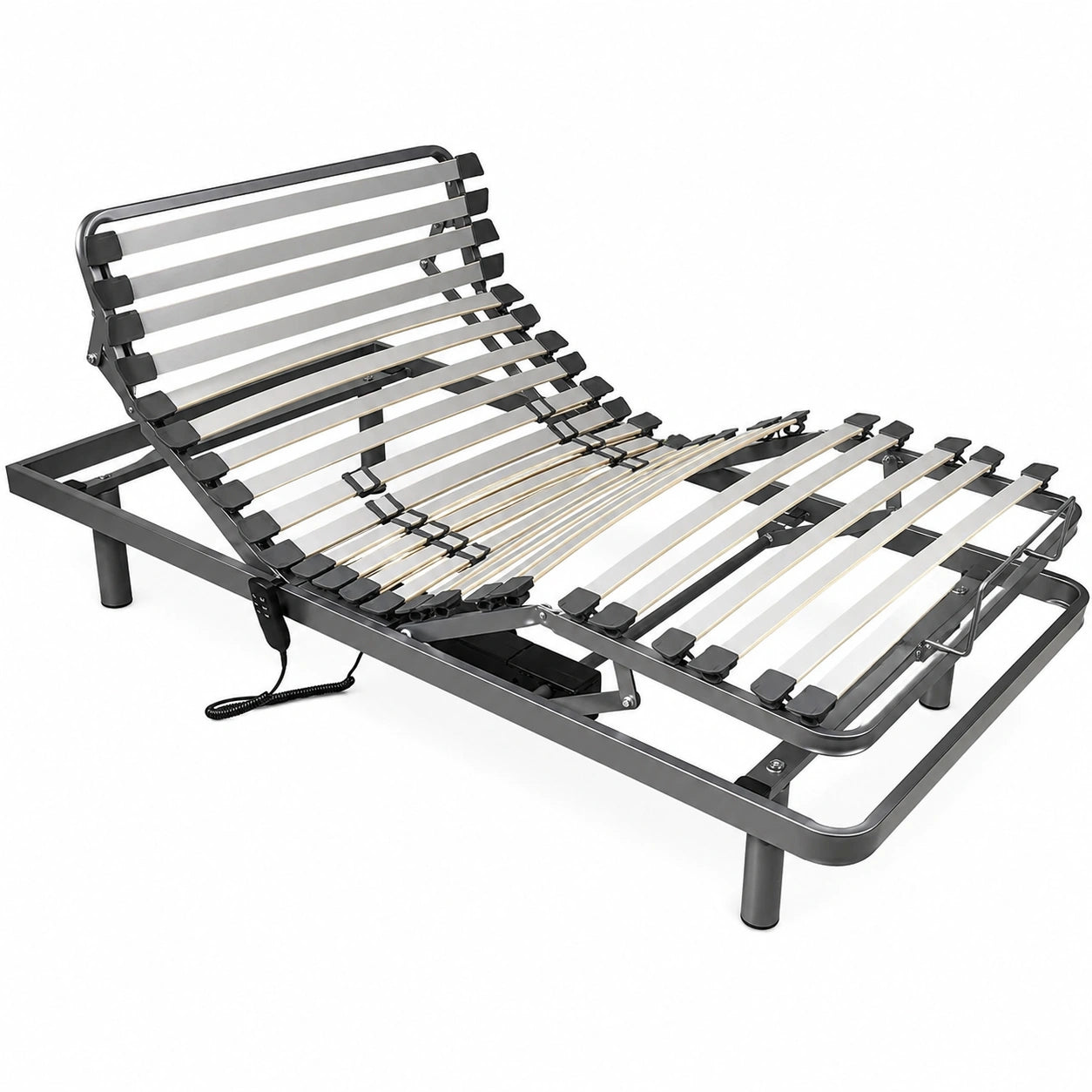 Cama Ajustable Eléctrica Somnia Descanso con Motor Silencioso Alemán, 5 Planos y Estructura Reforzada, 90 x 190 cm
