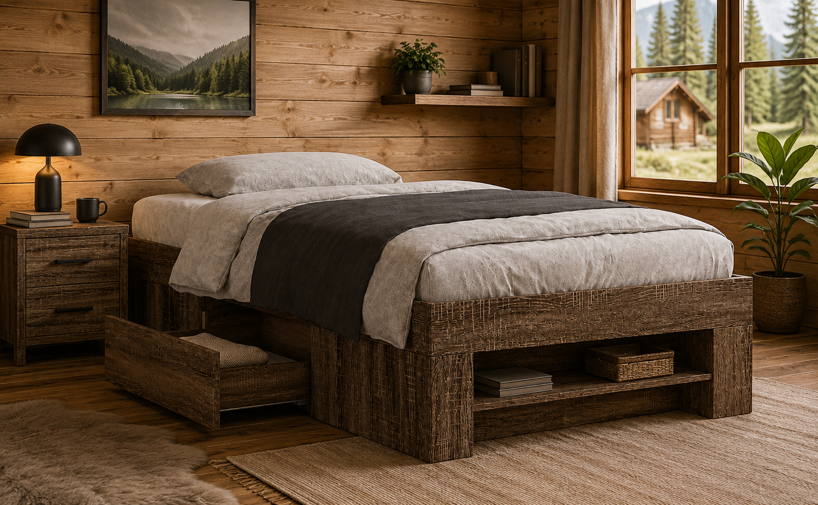 Camas y estructuras de madera